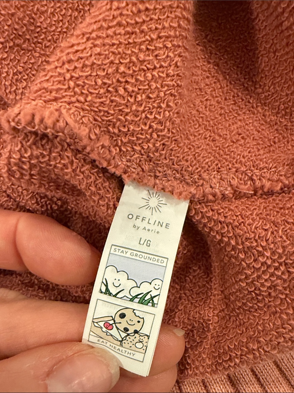 Women's Light Cinnamon Hooded V-Neck Sweater - Picture 6 of 7